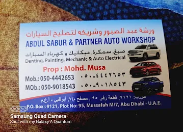 ABDUL SABUR & PARTNER AUTO WORKSHOP (M7, PLOT NO. 95)