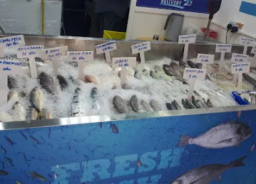 Blue line fresh fish trading
