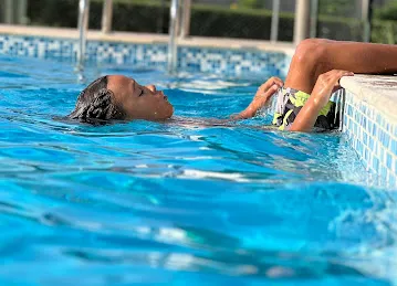 Contemporary Village Swimming Pool
