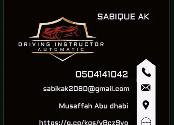 DRIVING INSTRUCTOR SABIQUE Kerala Malayali Mussaffah, Abu Dhabi