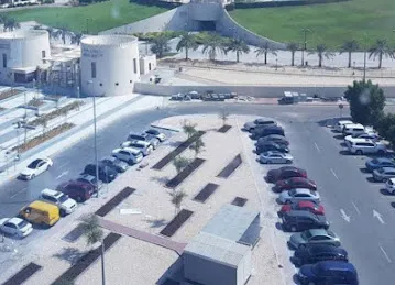 Khalifa Park Main Entrance parking - west side