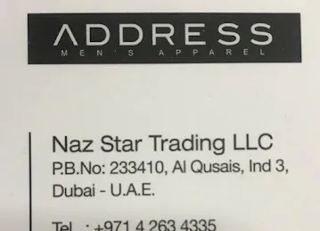 Naz Star Trading LLC(Address Apparels)