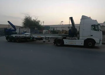 Sideloader trailers dubai , Container transportation, sideloader trailer rental
