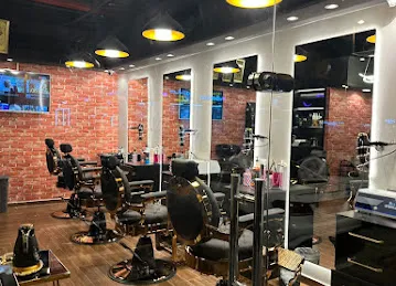 White scissor Gents Saloon & Spa